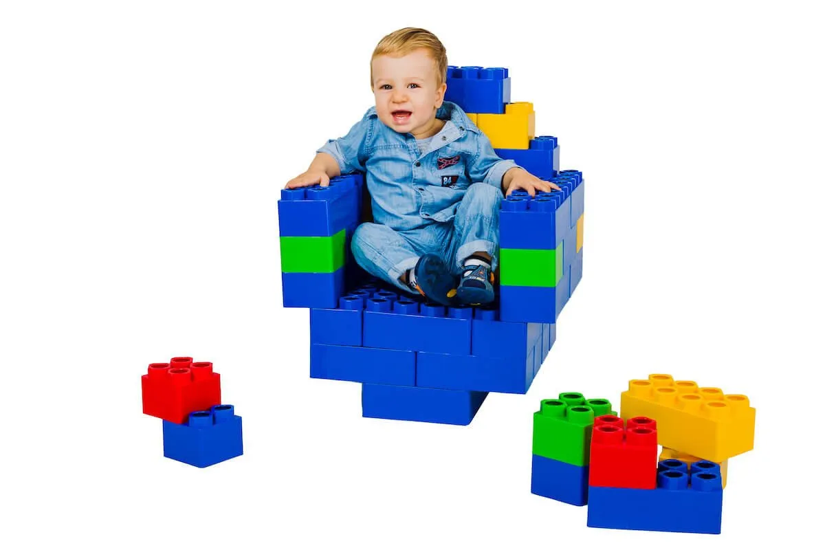 Klocki Giganty Pojazdy + Zjeżdżalnia 103 el. - BJ Plastik