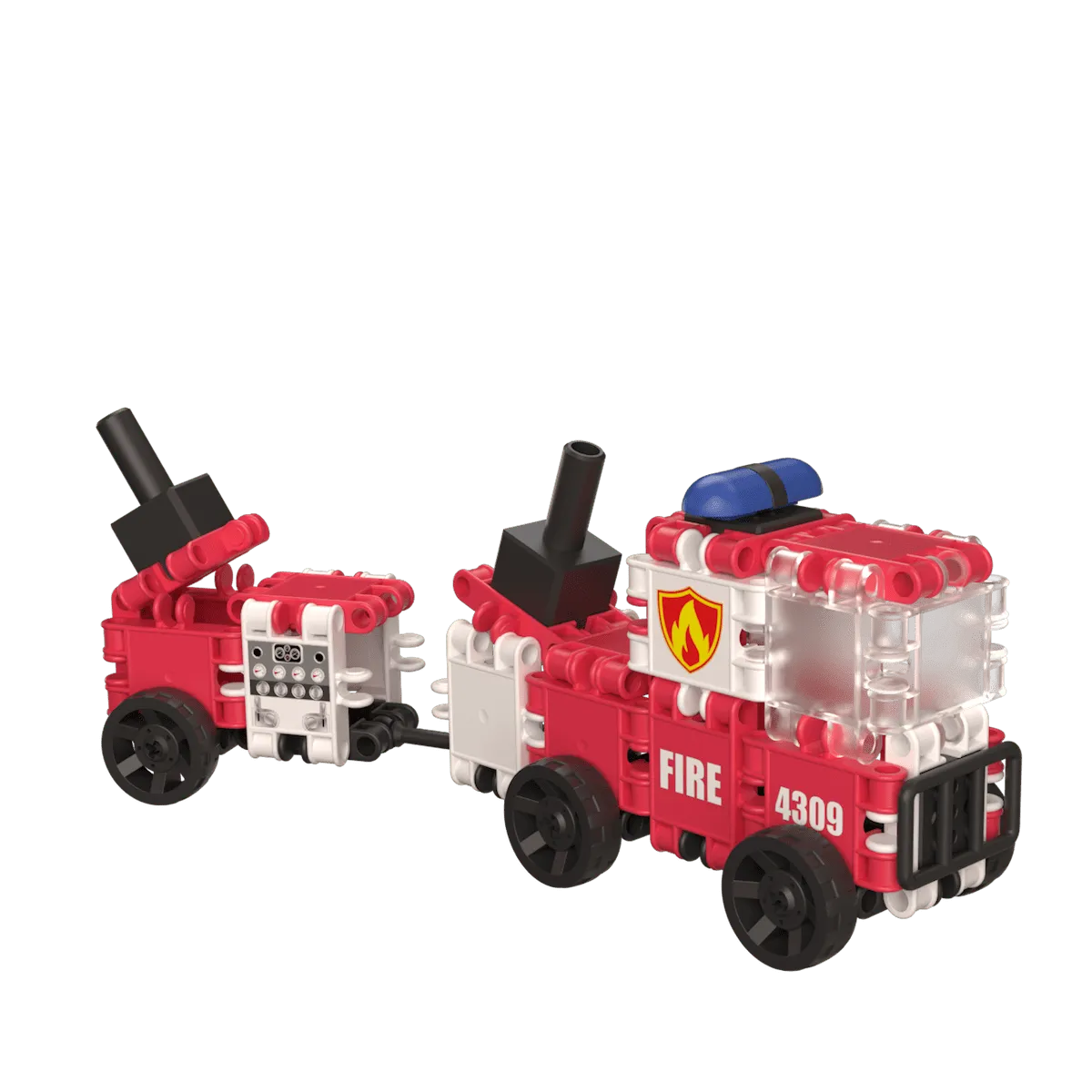 Klocki Clics Wiaderko 8w1 Straż Pożarna 127 el. 4+ - miniatura 4