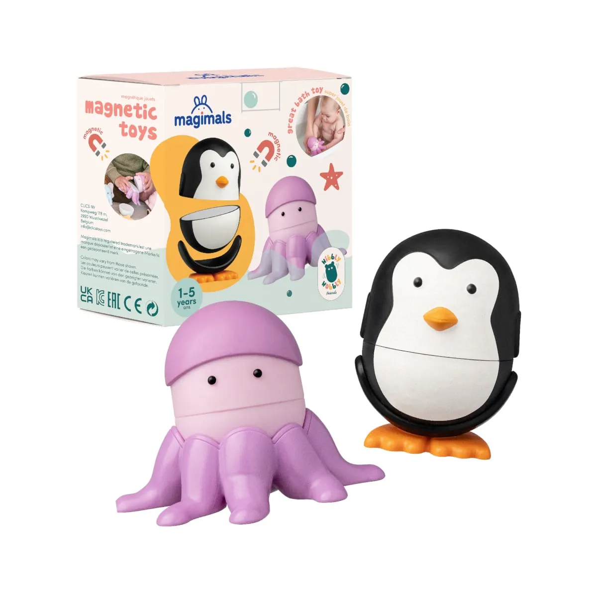 Zabawka magnetyczna Magimals Sealife morskie zwierzątka 1+ - Clics &amp; Nano Clics