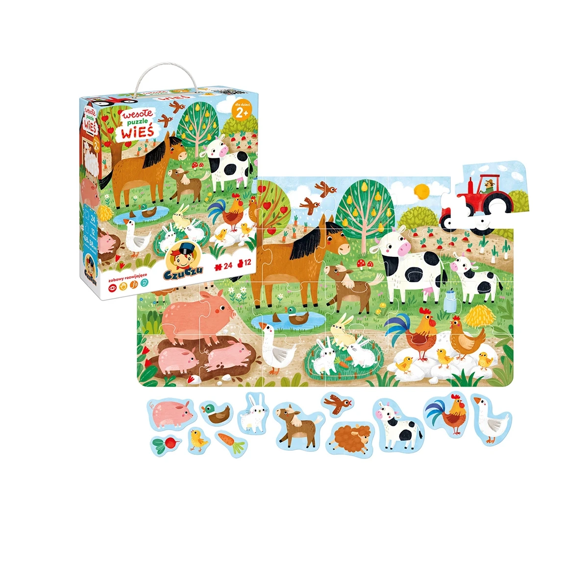 Puzzle CzuCzu Wesołe puzzle Wieś dla maluchów 2+ - CzuCzu