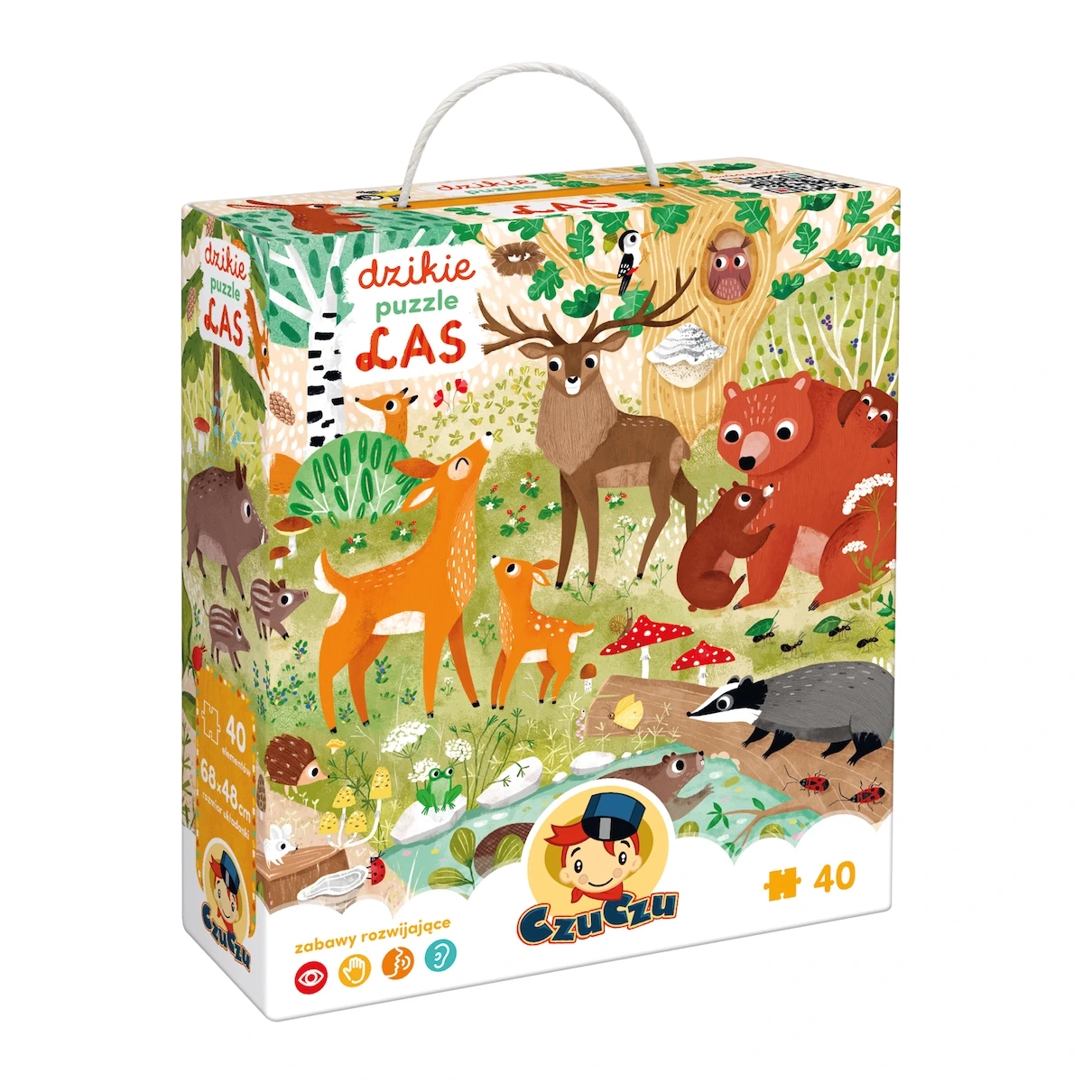 Puzzle CzuCzu Dzikie puzzle Las zwierzęta leśne 3+ - miniatura 8