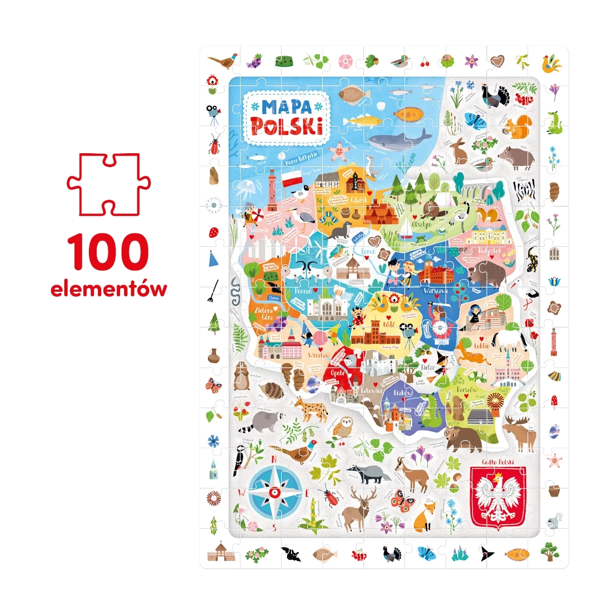 Puzzle obserwacyjne CzuCzu Mapa Polski edukacyjne 4+ - miniatura 2