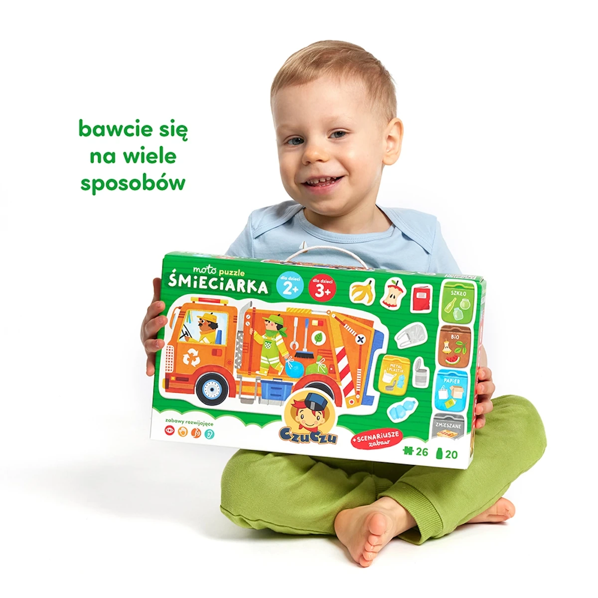 Puzzle CzuCzu Moto puzzle Śmieciarka dla maluchów 2+ - miniatura 3