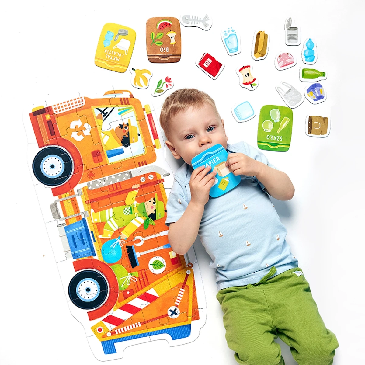 Puzzle CzuCzu Moto puzzle Śmieciarka dla maluchów 2+ - miniatura 5