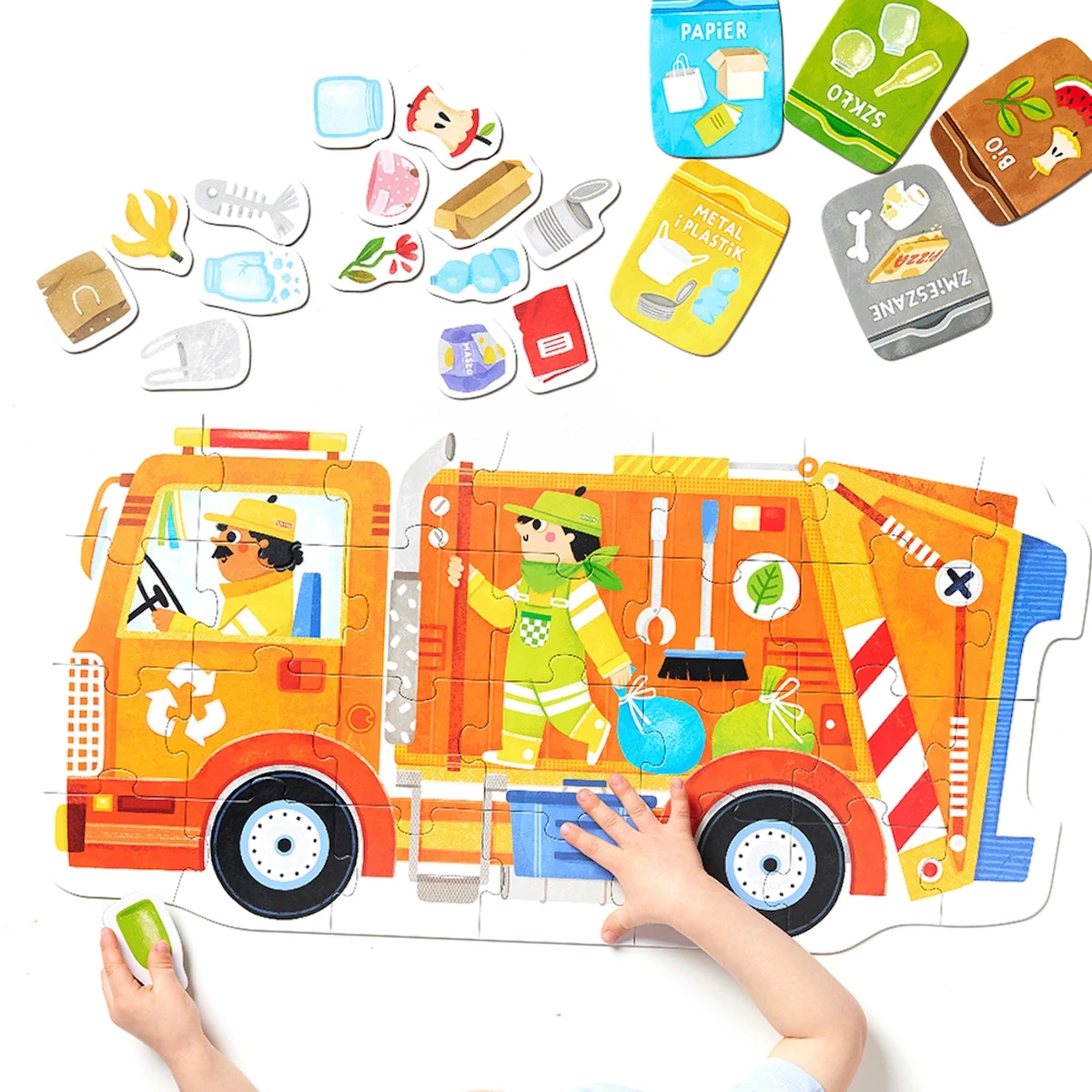 Puzzle CzuCzu Moto puzzle Śmieciarka dla maluchów 2+ - miniatura 6