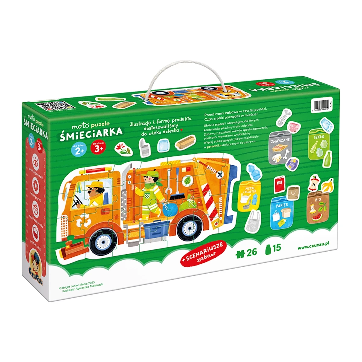 Puzzle CzuCzu Moto puzzle Śmieciarka dla maluchów 2+ - miniatura 7