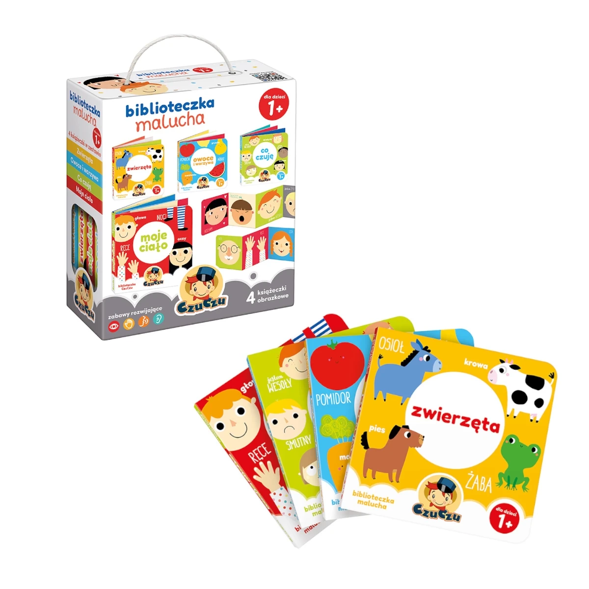 Książeczki rozkładane CzuCzu Biblioteczka malucha 4 sztuki 1+ - CzuCzu