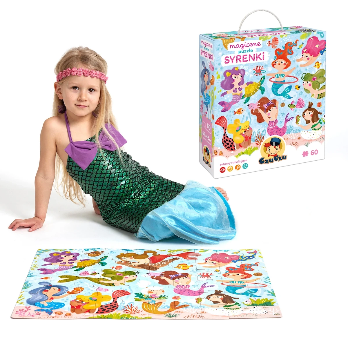 Puzzle magiczne CzuCzu Syrenki zmieniające kolory 4+ - miniatura 3