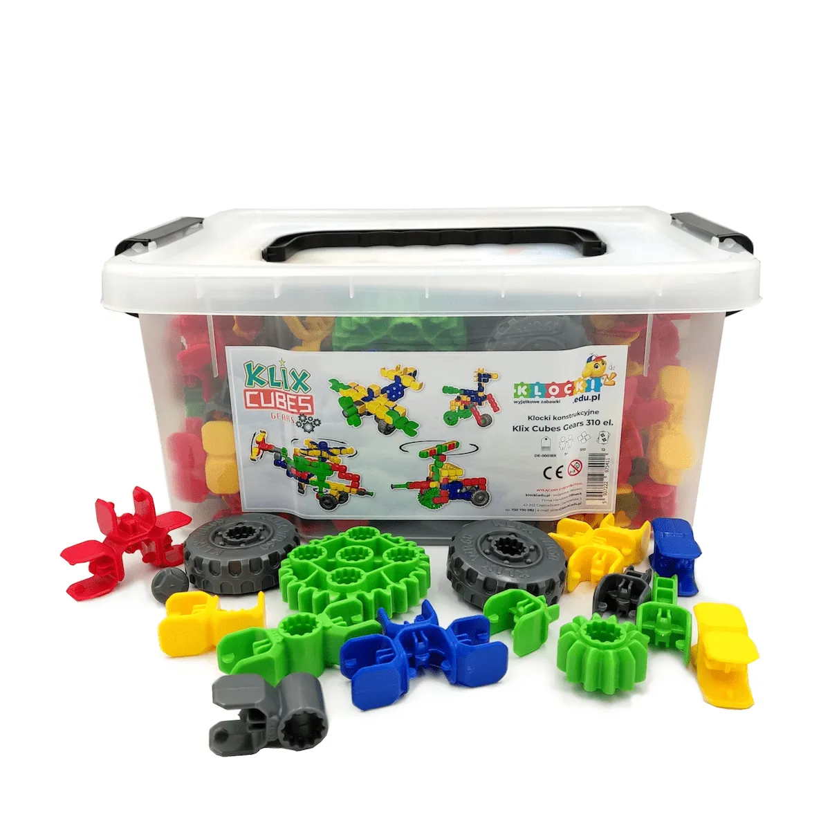 Klix Cubes Gears 310 el. - Klocki Konstrukcyjne - Popular Playthings