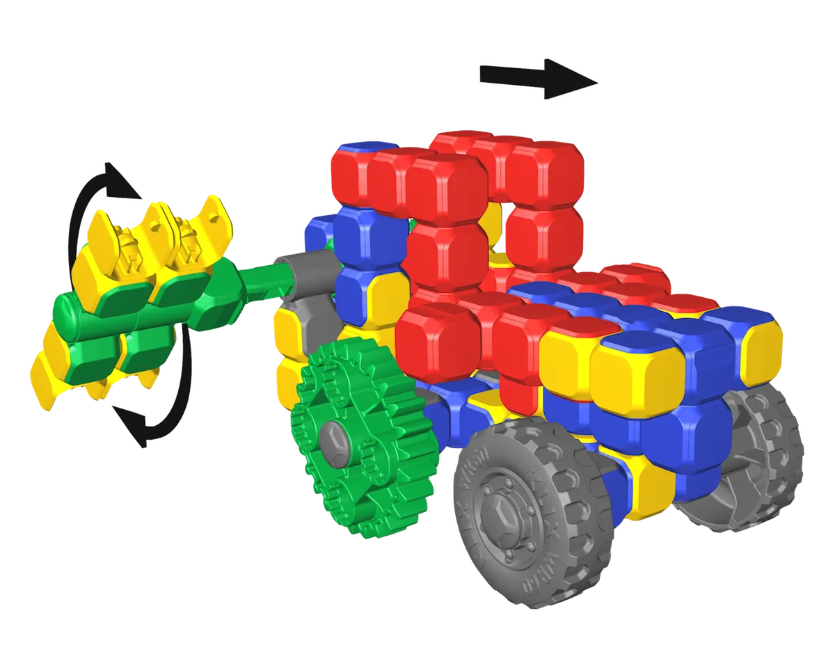 Klix Cubes Gears 310 el. - Klocki Konstrukcyjne - miniatura 14