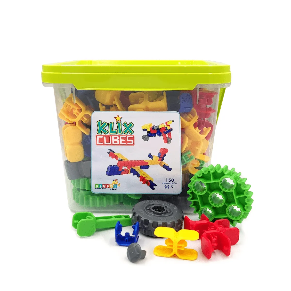 Klix Cubes 150 el. - Klocki Konstrukcyjne - Popular Playthings