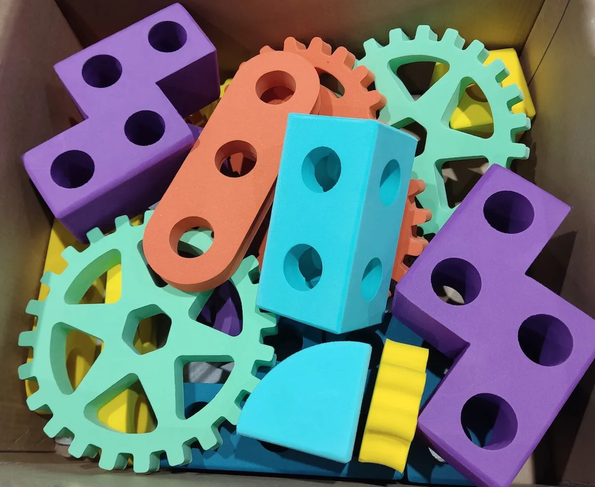 Piankowe klocki konstrukcyjne Gear Joy I - 77 el. - miniatura 2