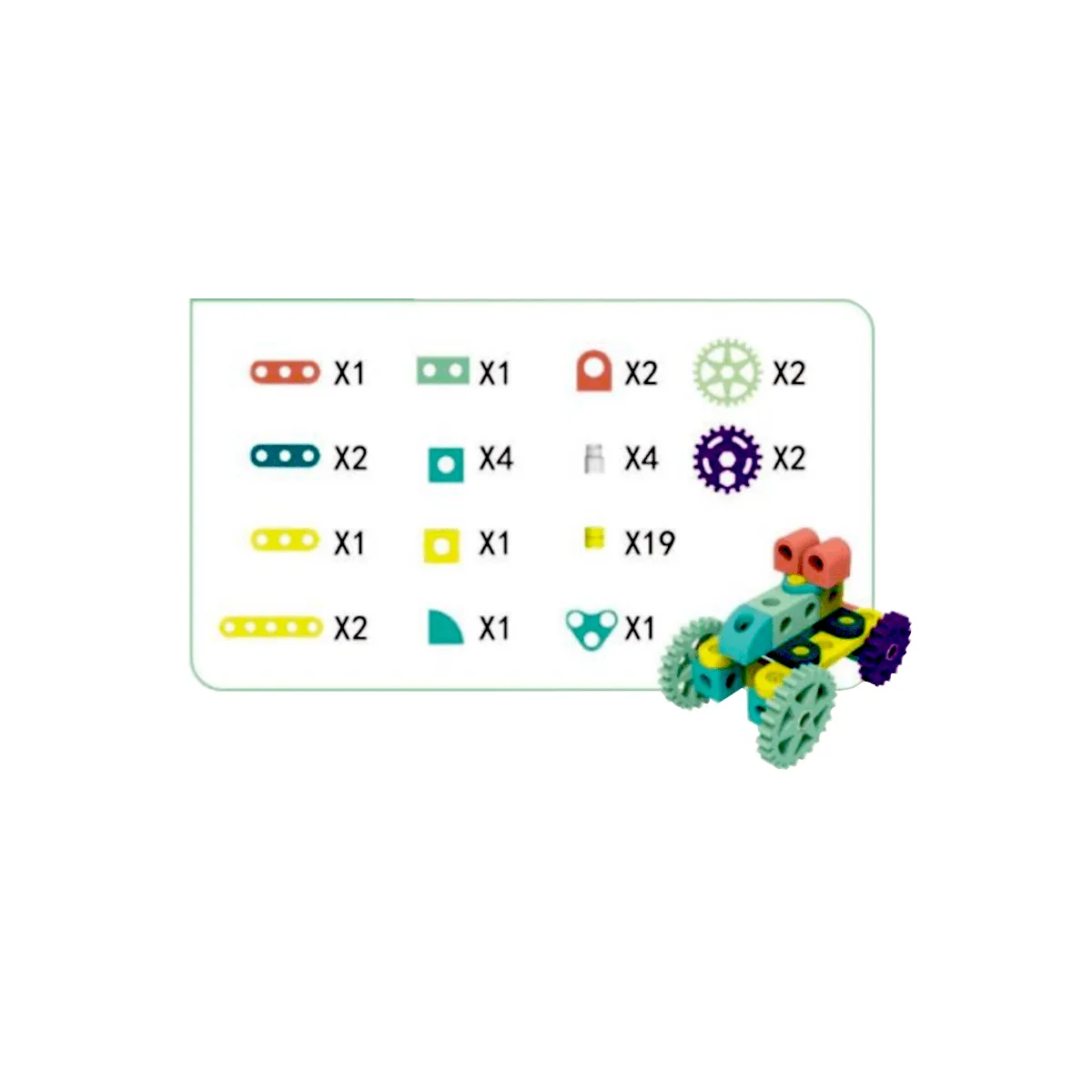 Piankowe klocki konstrukcyjne Gear Joy I - 77 el. - miniatura 8