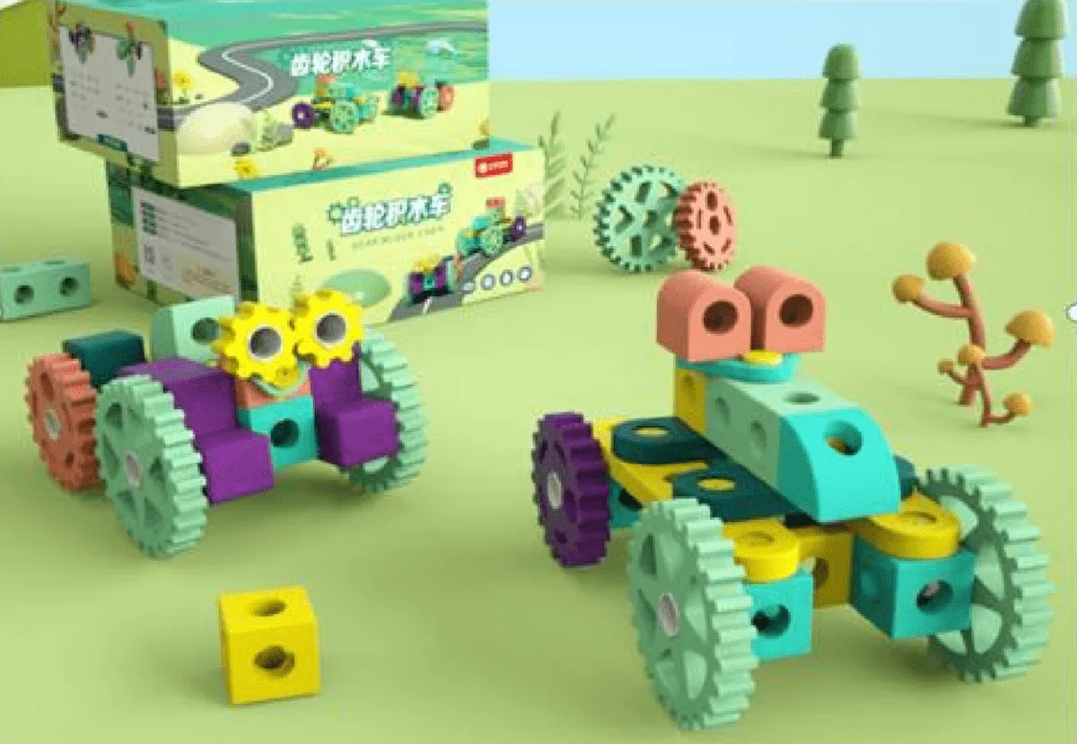 Piankowe klocki konstrukcyjne Gear Joy I - 77 el. - miniatura 9