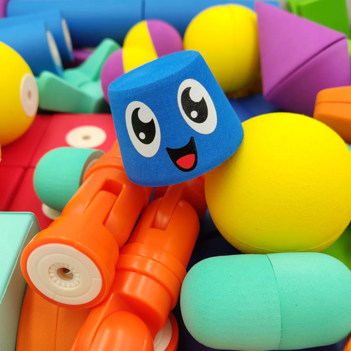 Magnetyczne piankowe klocki - MagFlexi - 100 el. - miniatura 4