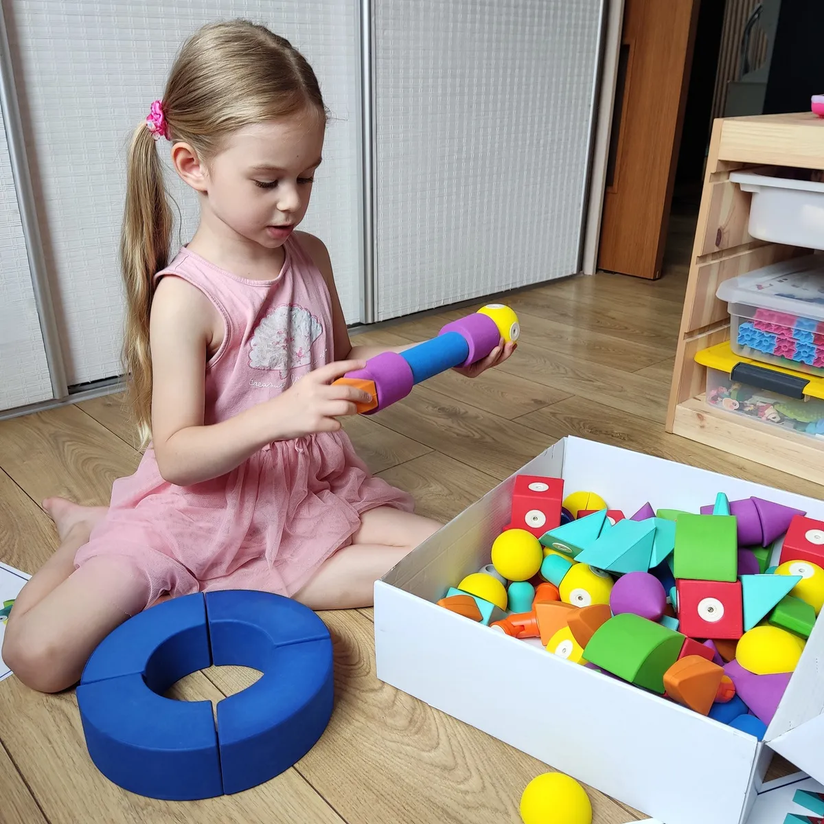 Magnetyczne piankowe klocki - MagFlexi - 100 el. - miniatura 6