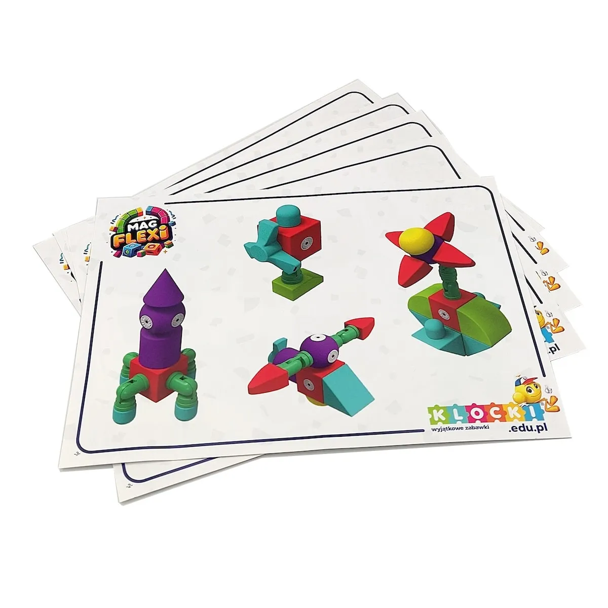 Magnetyczne piankowe klocki - MagFlexi - 100 el. - miniatura 15