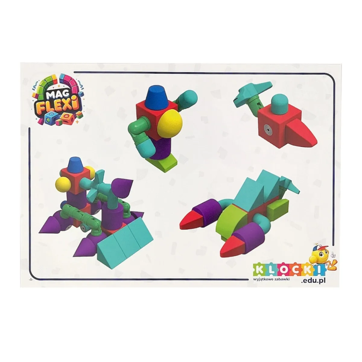 Magnetyczne piankowe klocki - MagFlexi - 100 el. - miniatura 21