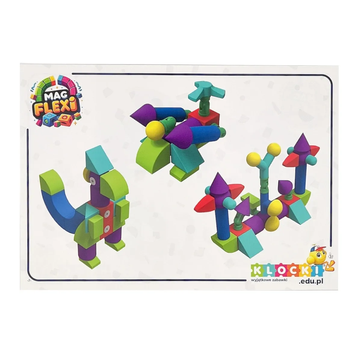 Magnetyczne piankowe klocki - MagFlexi - 100 el. - miniatura 22