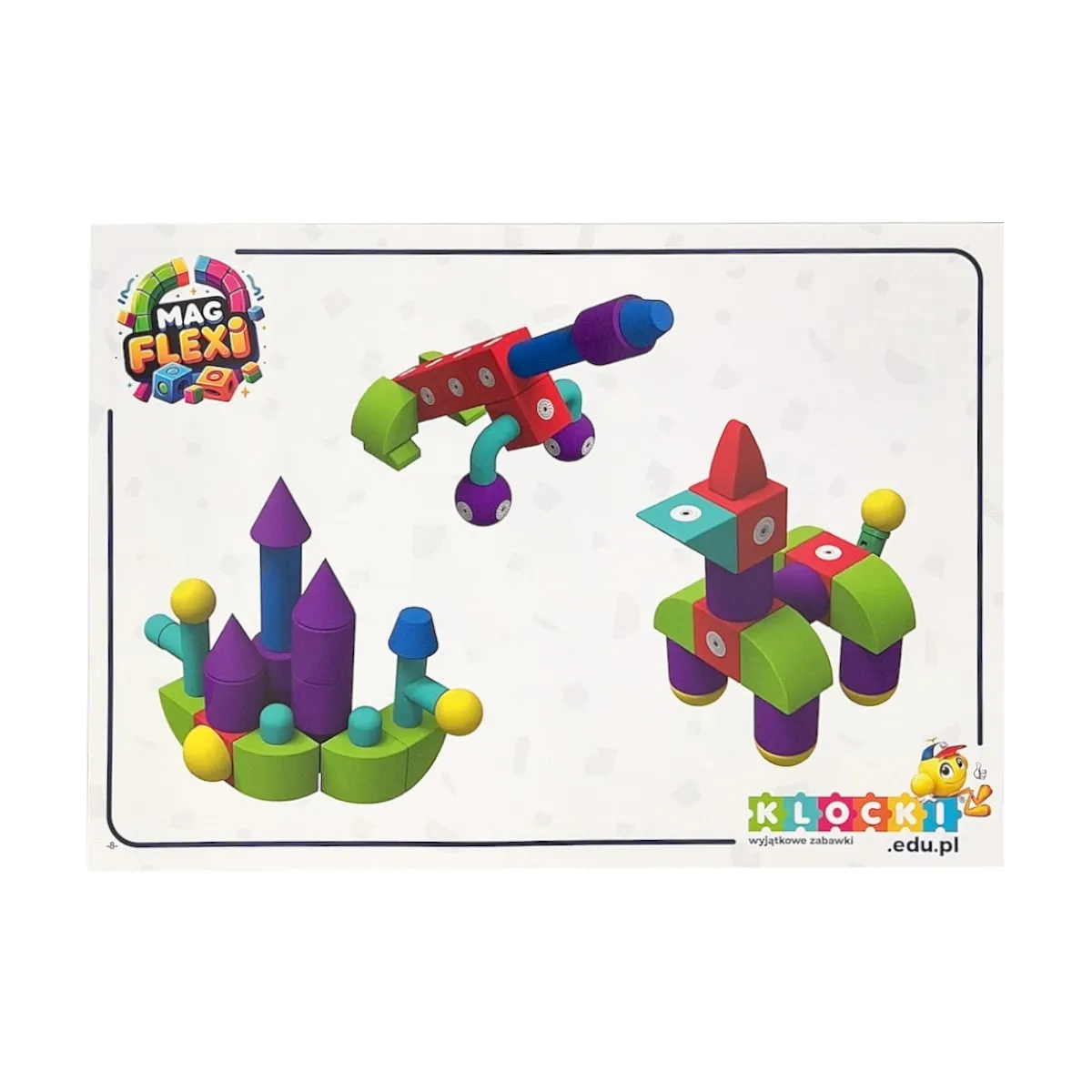 Magnetyczne piankowe klocki - MagFlexi - 100 el. - miniatura 25