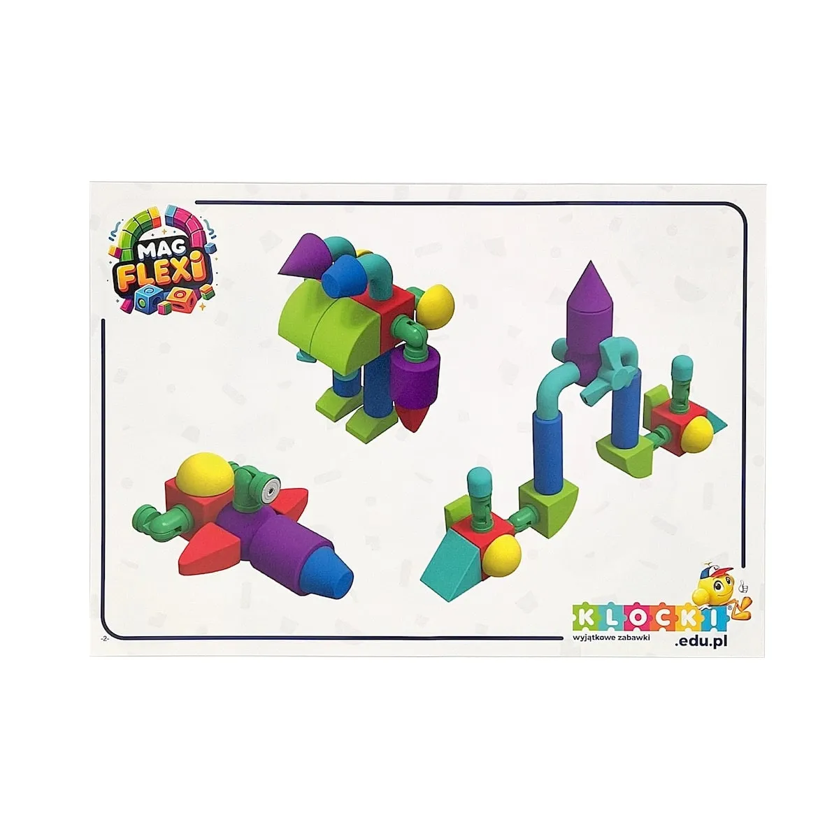 Magnetyczne piankowe klocki - MagFlexi - 100 el. - miniatura 26