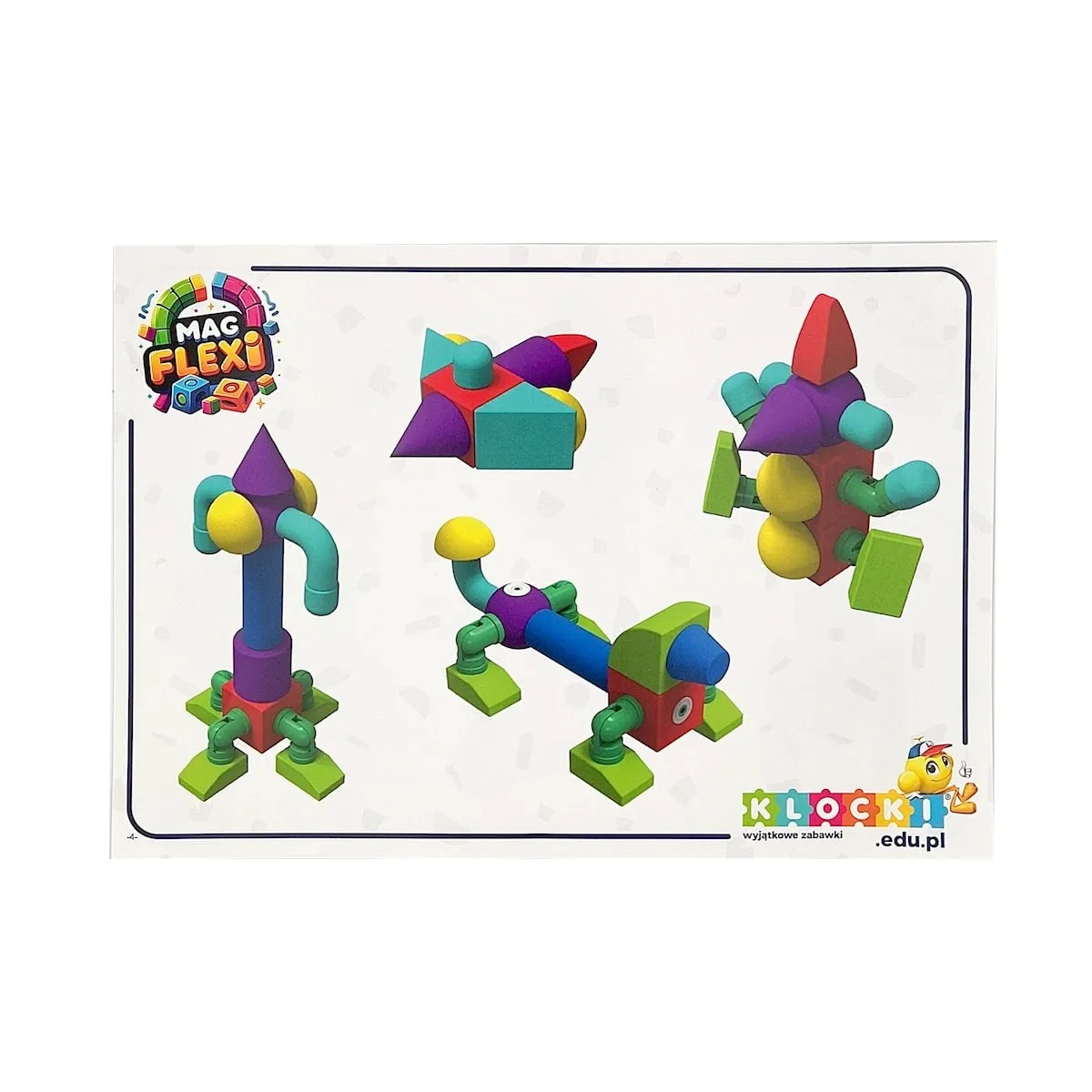 Magnetyczne piankowe klocki - MagFlexi - 100 el. - miniatura 27