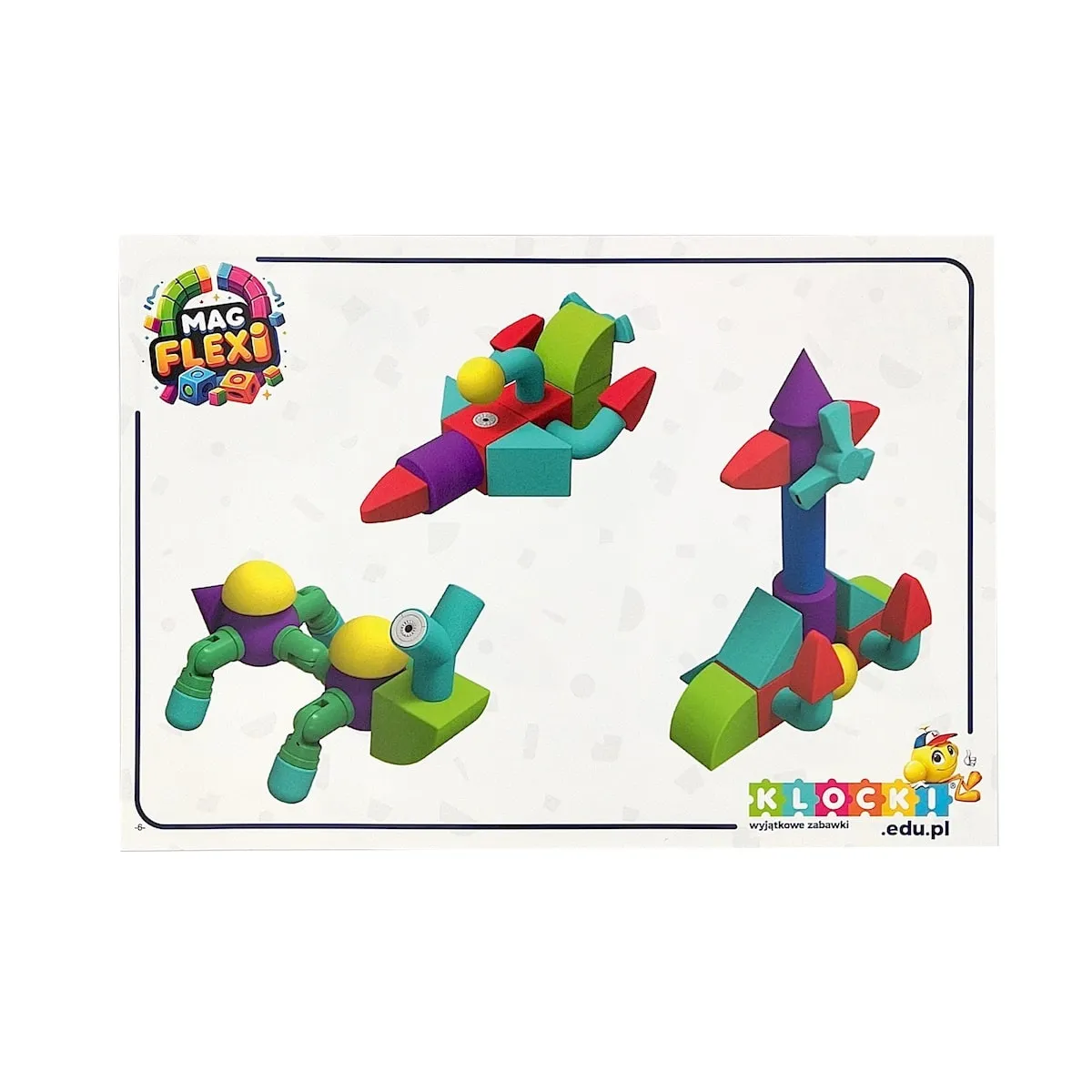 Magnetyczne piankowe klocki - MagFlexi - 100 el. - miniatura 28