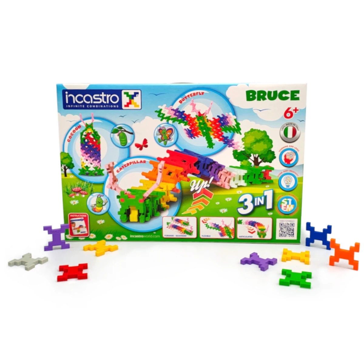 Klocki konstrukcyjne Incastro Bruce 3w1 103 elementy 4+ - Incastro