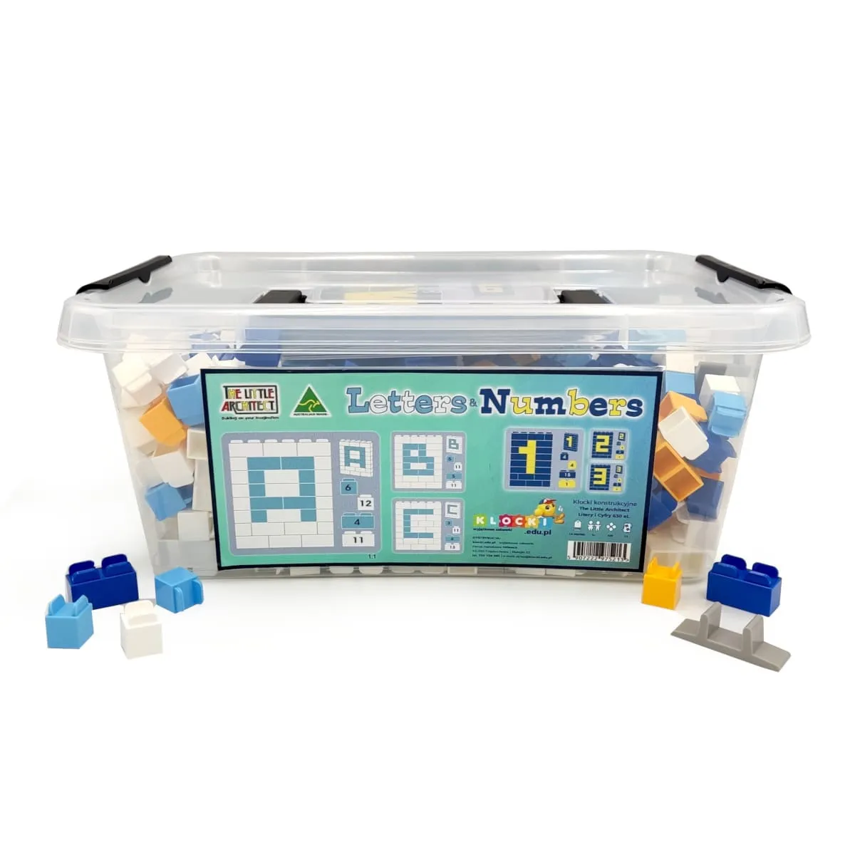 Klocki edukacyjne Little Architect - Litery i Cyfry 630 el. - Little Architect