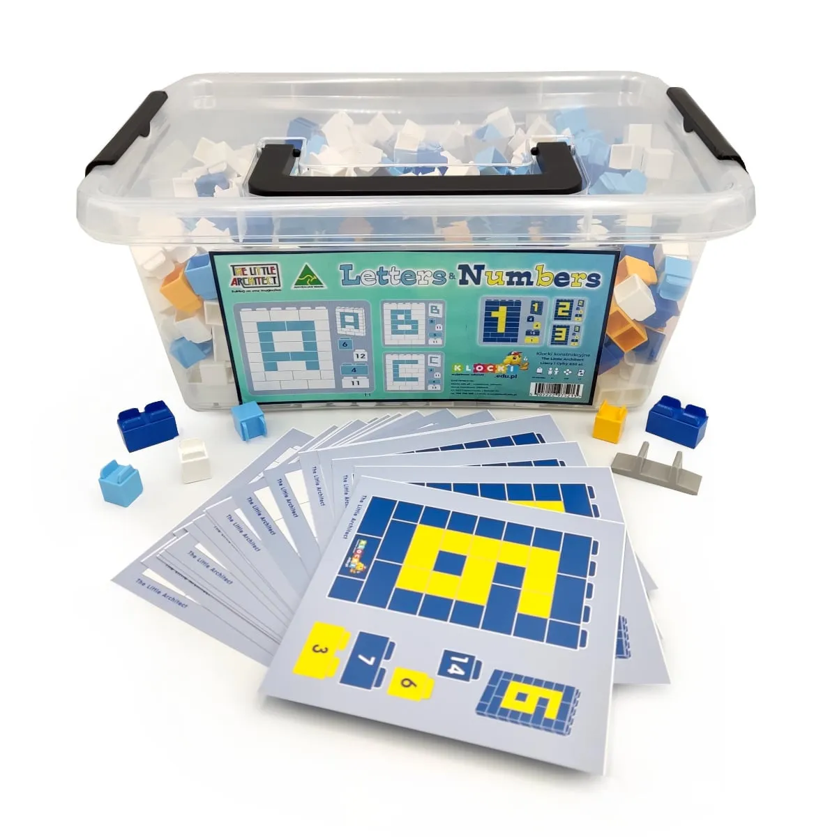Klocki edukacyjne Little Architect - Litery i Cyfry 630 el. - miniatura 2