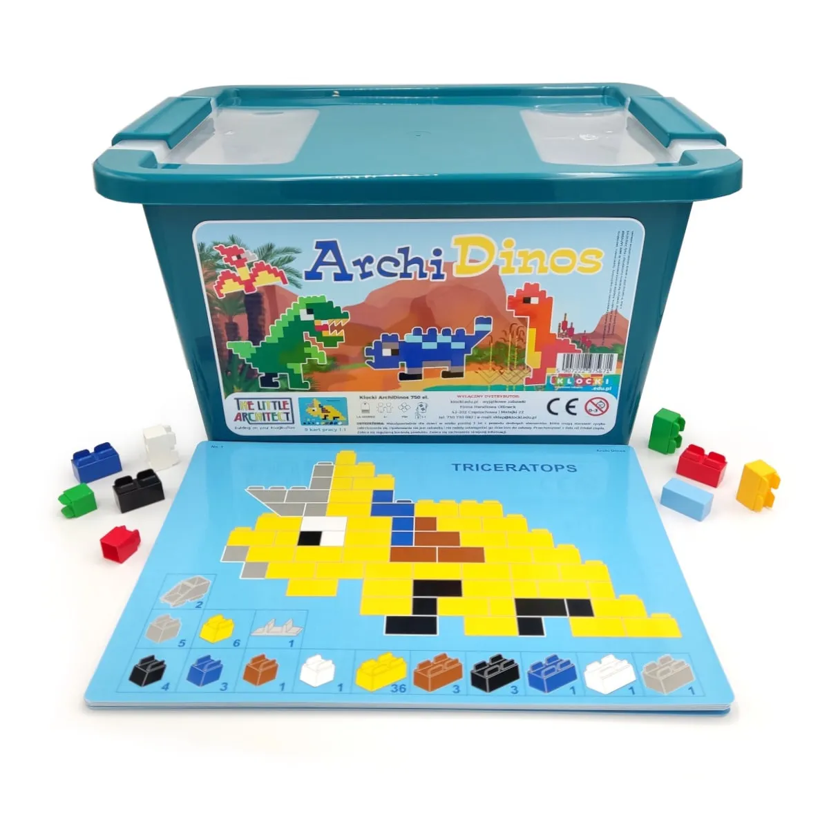 Little Architect - ArchiDinos 750 el. - Klocki edukacyjne - miniatura 2