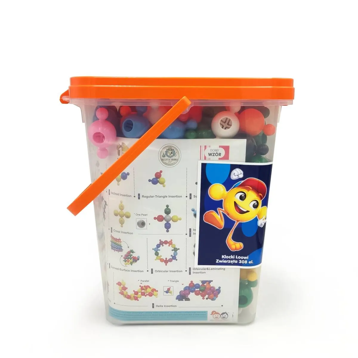 Klocki konstrukcyjne Loowi Zwierzęta kulki 308 elementów 4+ - miniatura 10