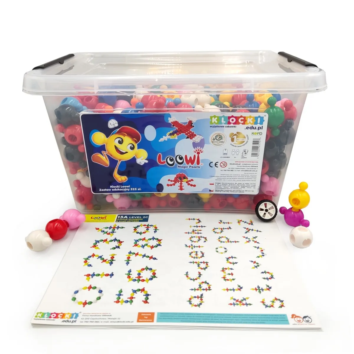 Klocki konstrukcyjne Loowi kulki zestaw edukacyjny 525 elementów 4+ - miniatura 7