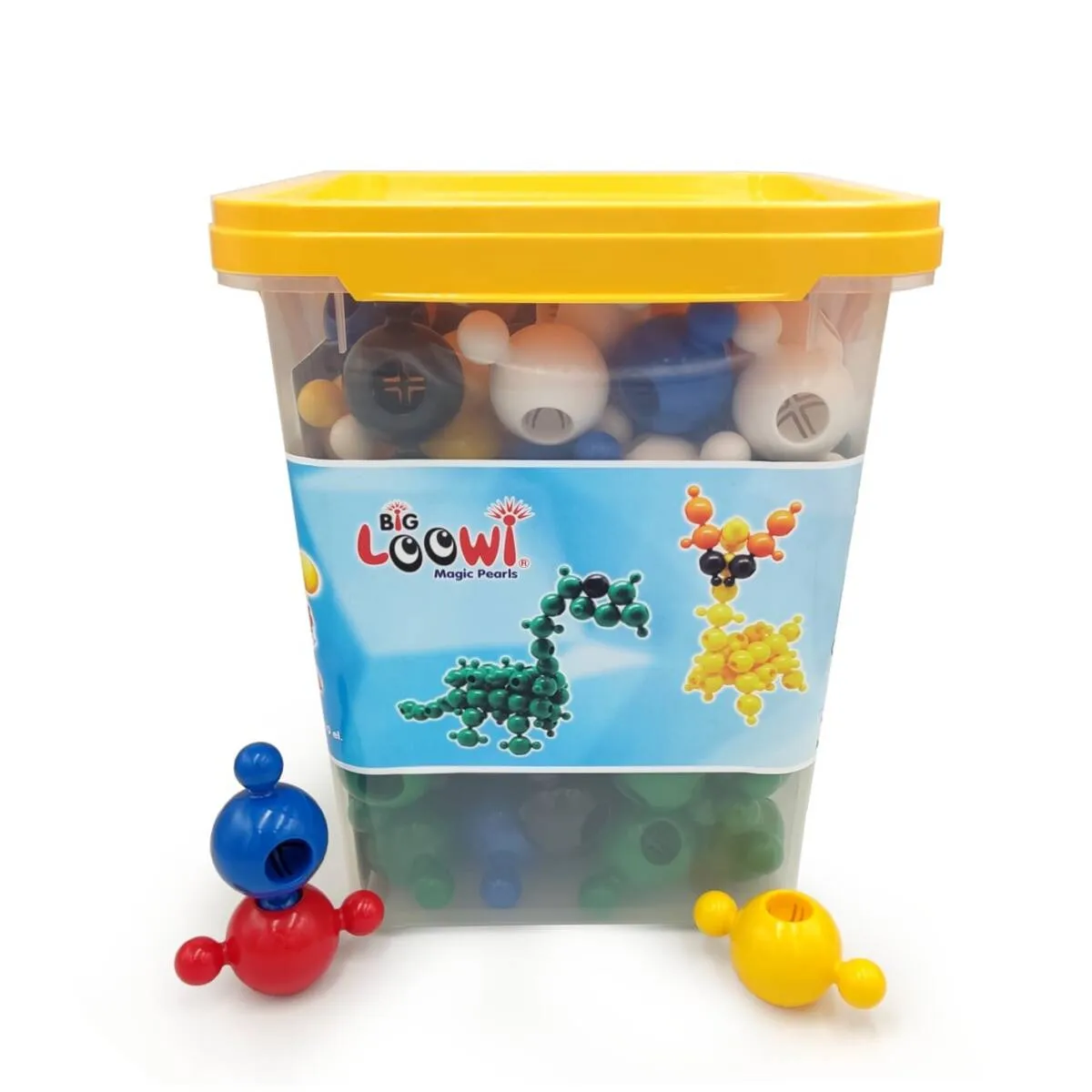 Duże klocki konstrukcyjne Big Loowi kulki 110 elementów 3+ - Loowi