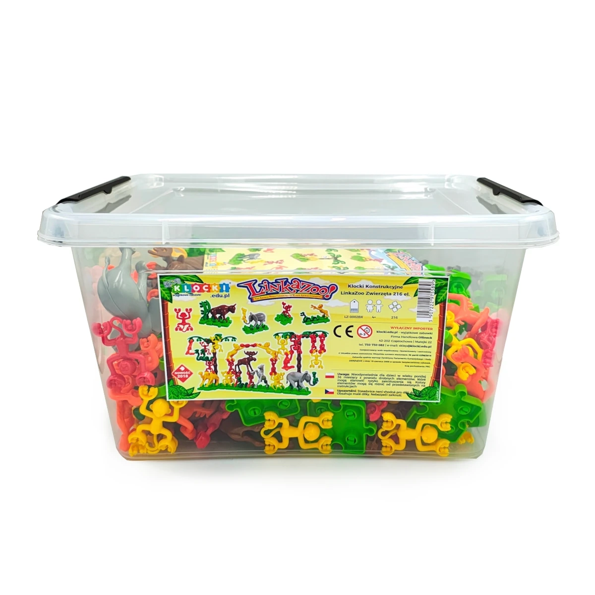 Zwierzątka LinkaZoo 216 el. - klocki edukacyjne - miniatura 2