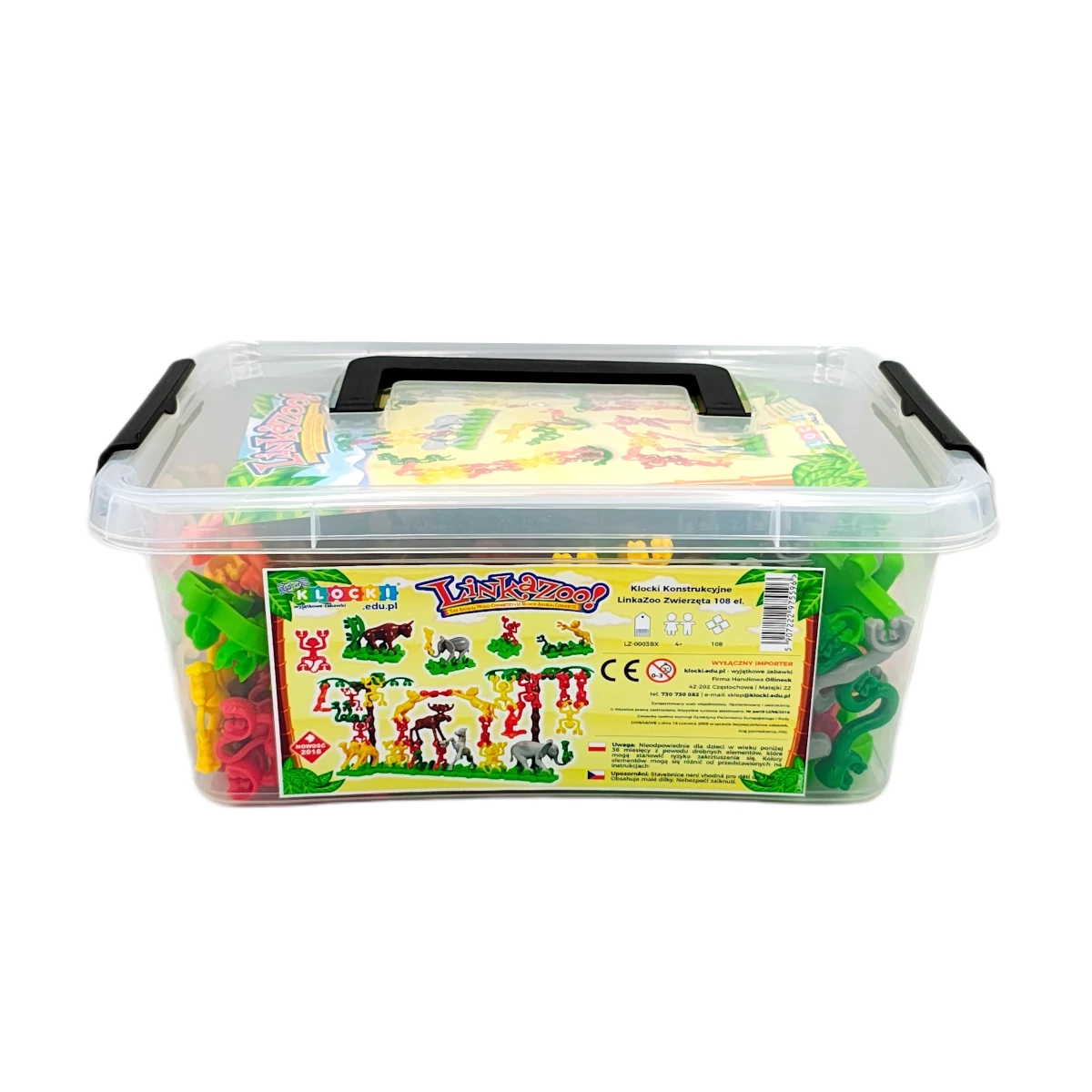 Zwierzątka LinkaZoo 108 el. - klocki edukacyjne - miniatura 4