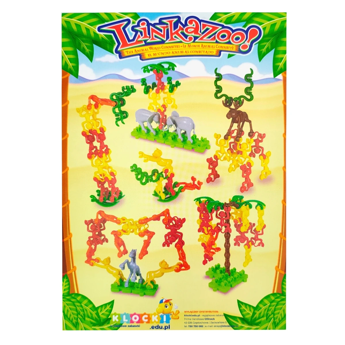 Zwierzątka LinkaZoo 108 el. - klocki edukacyjne - miniatura 6