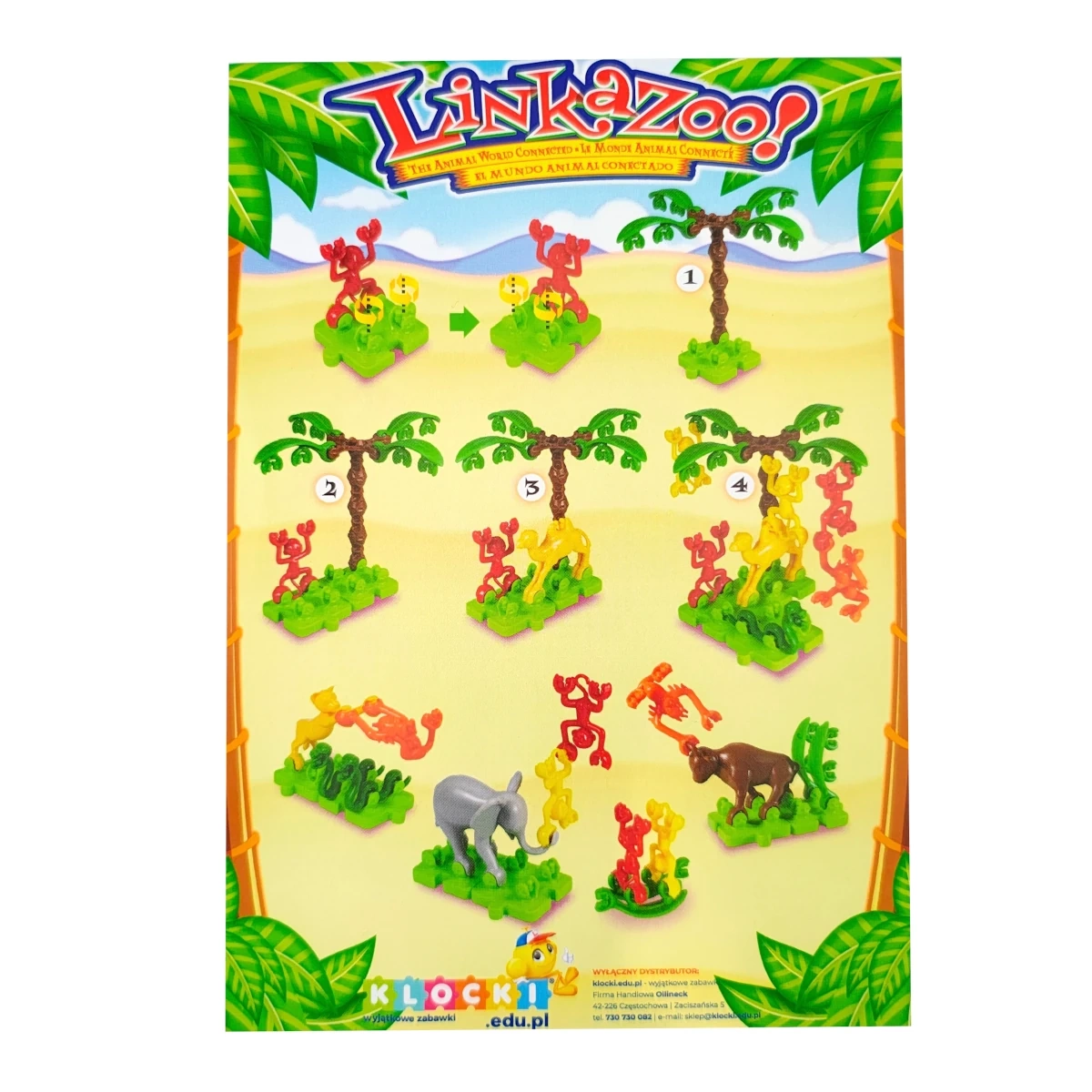 Zwierzątka LinkaZoo 108 el. - klocki edukacyjne - miniatura 7