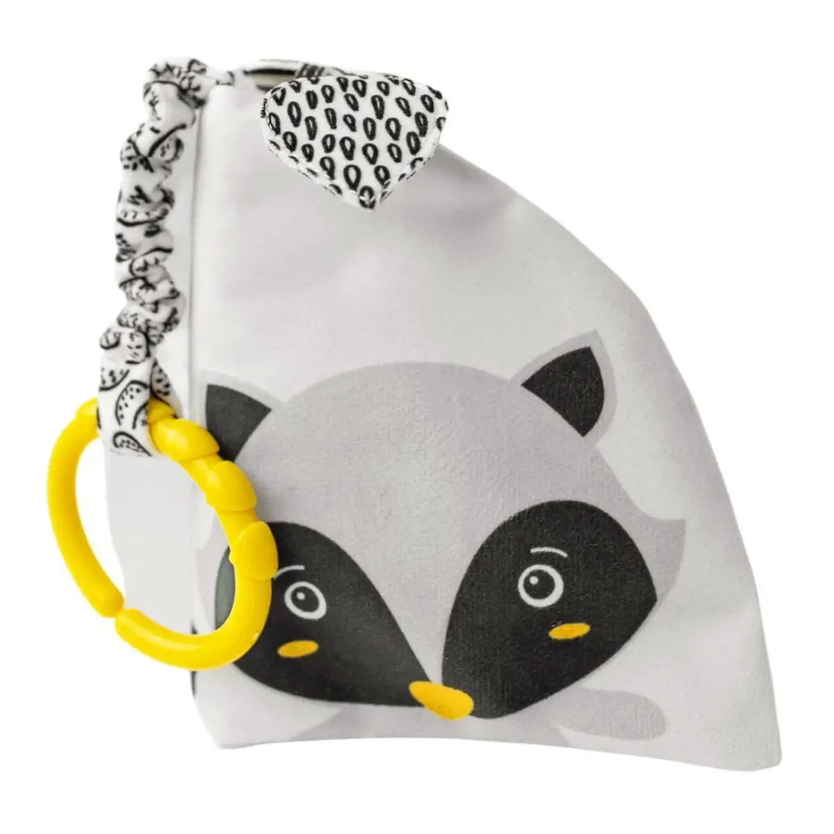 Sensoryczna książeczka materiałowa Szop Pedro 0+ Mom's Care - Mom's Care