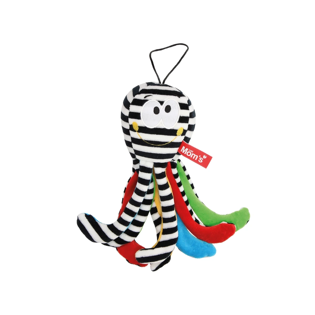 Mini kontrastowa przytulanka Ośmiornica czarno-biała 0+ Mom's Care - Mom's Care