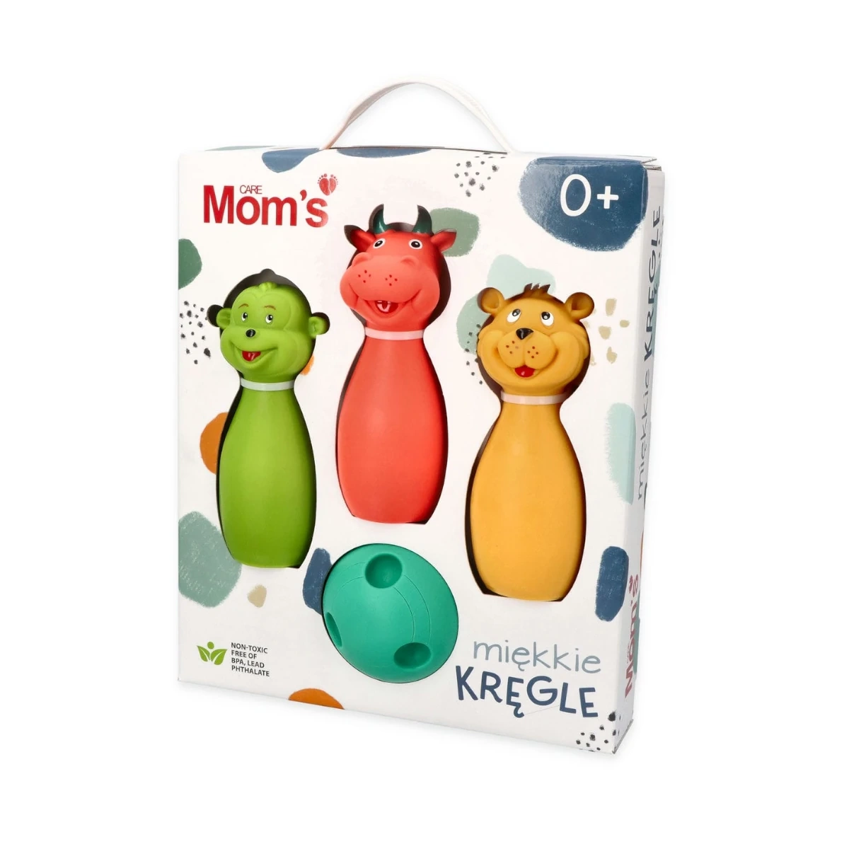 Miękkie pastelowe kręgle sensoryczne dla dzieci 12m+ Mom's Care - Mom's Care