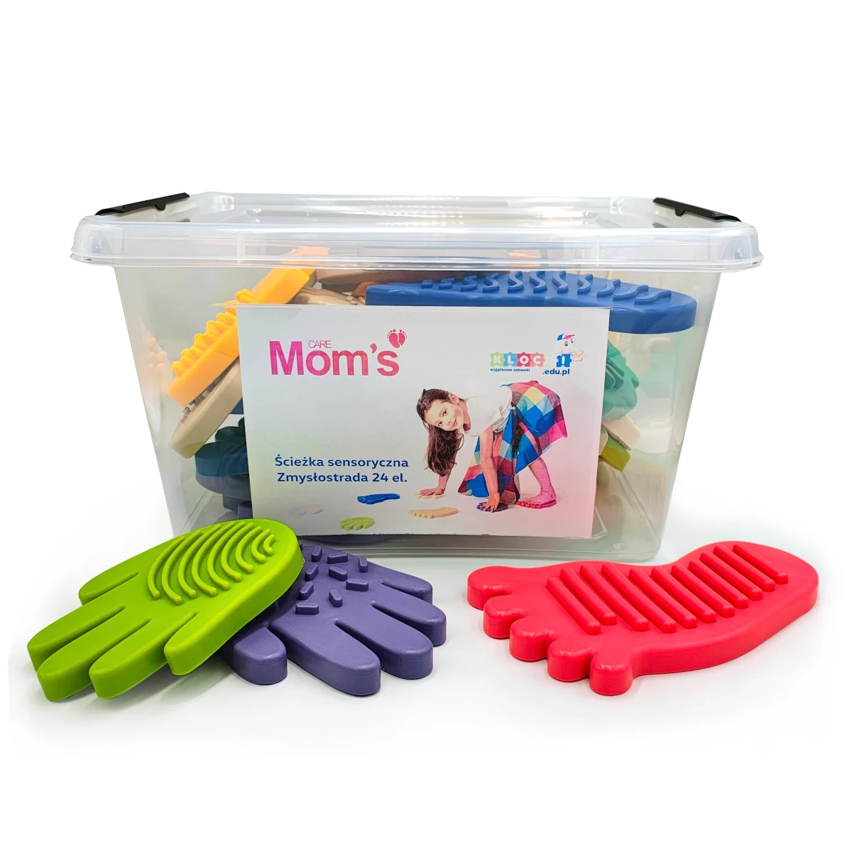 Ścieżka sensoryczna Zmysłostrada 24 elementy 12m+ Mom's Care - Mom's Care