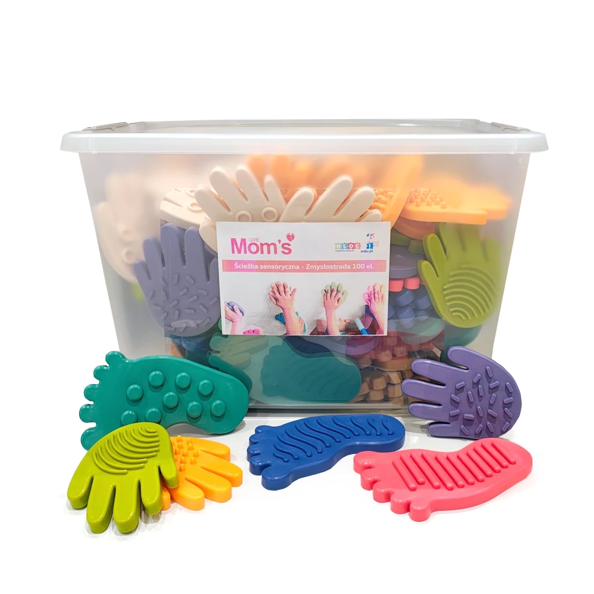 Duża ścieżka sensoryczna Zmysłostrada 100 elementów 12m+ Mom's Care - Mom's Care