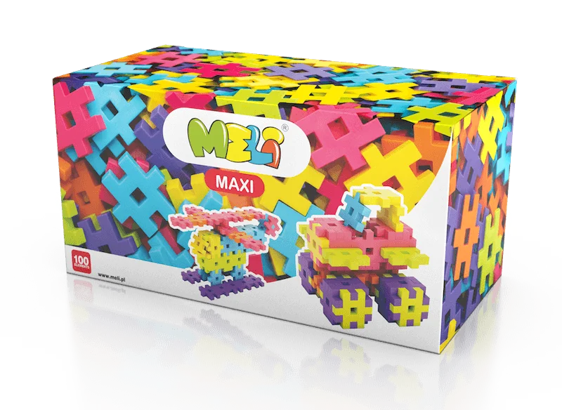 Klocki konstrukcyjne Meli Maxi 100 el.