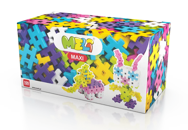 Klocki konstrukcyjne Meli Maxi Pink 100 el.