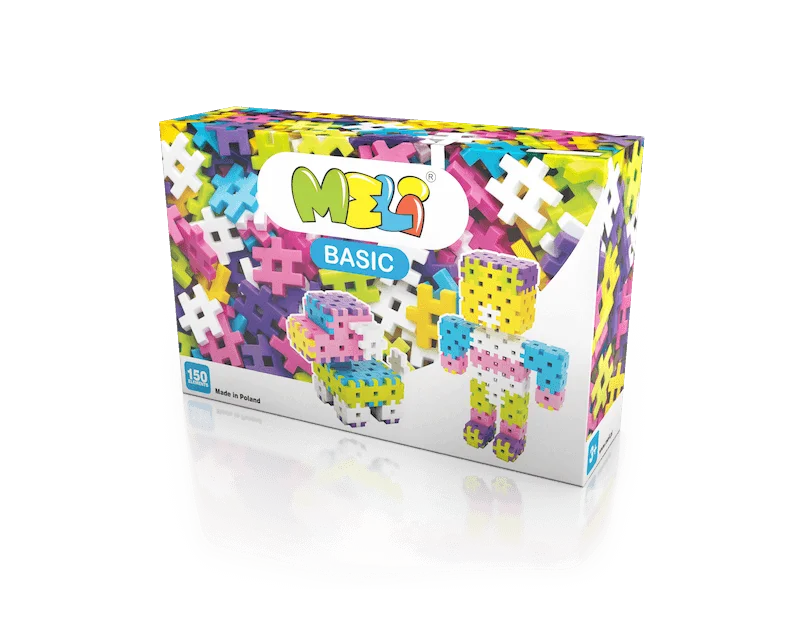Klocki konstrukcyjne Meli Basic Pink 150 el.