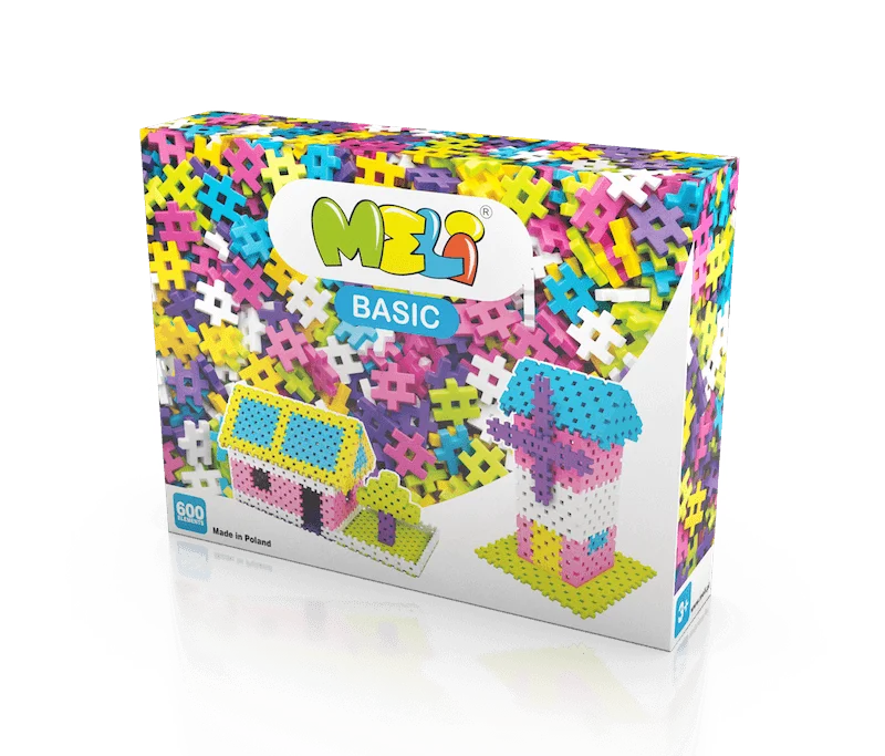 Klocki konstrukcyjne Meli Basic Pink 600 el.