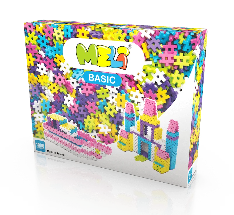 Klocki konstrukcyjne Meli Basic Pink 1000 el.