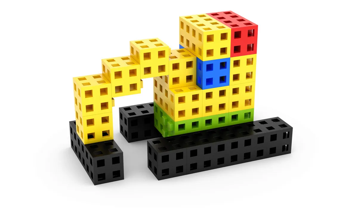 Zestaw klocków konstrukcyjnych - Meli Cube 50 el. - miniatura 10