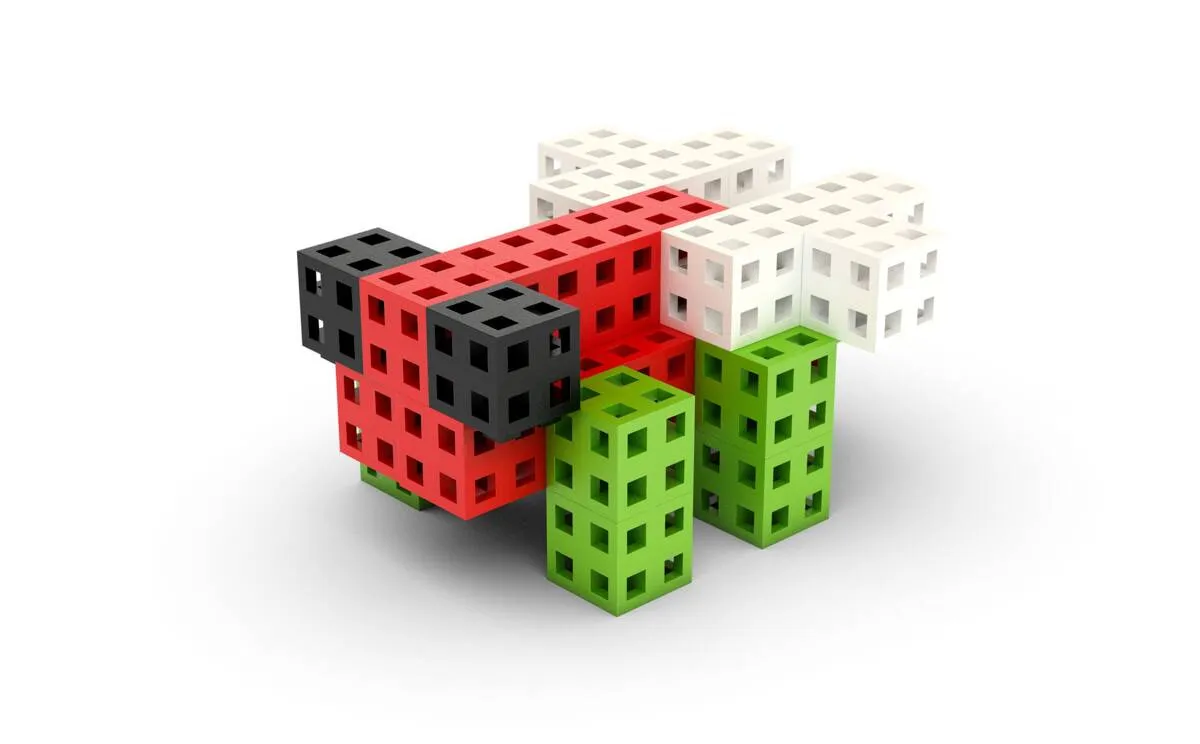 Zestaw klocków konstrukcyjnych - Meli Cube 50 el. - miniatura 12